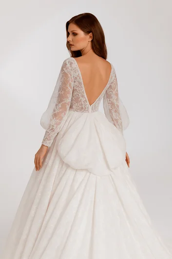 Professional ballroom bustle alterations with multiple pickup points for dancing